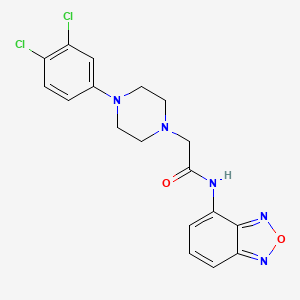 molecular formula C18H17Cl2N5O2 B4720500 N-(2,1,3-BENZOXADIAZOL-4-YL)-2-[4-(3,4-DICHLOROPHENYL)-1-PIPERAZINYL]ACETAMIDE 