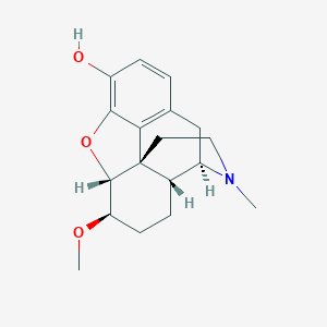 molecular formula C18H23NO3 B047207 Morphinan-3-ol, 4,5-alpha-epoxy-6-beta-methoxy-17-methyl- CAS No. 63732-74-1
