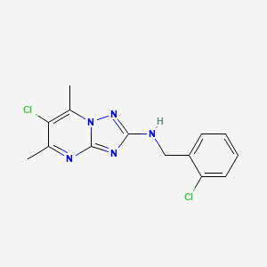 molecular formula C14H13Cl2N5 B4720840 N-(2-CHLOROBENZYL)-N-(6-CHLORO-5,7-DIMETHYL[1,2,4]TRIAZOLO[1,5-A]PYRIMIDIN-2-YL)AMINE 