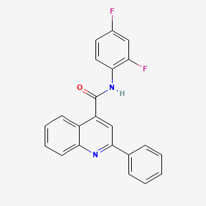 molecular formula C22H14F2N2O B4720978 N-(2,4-difluorophenyl)-2-phenylquinoline-4-carboxamide 