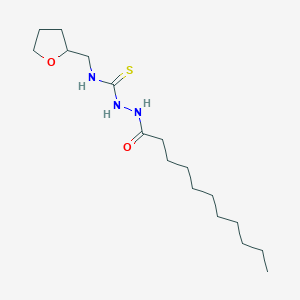 molecular formula C17H33N3O2S B4721031 N-(tetrahydrofuran-2-ylmethyl)-2-undecanoylhydrazinecarbothioamide 