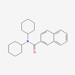 molecular formula C23H29NO B4721072 N,N-dicyclohexylnaphthalene-2-carboxamide 
