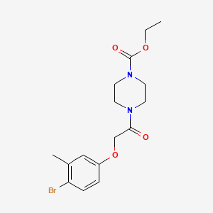molecular formula C16H21BrN2O4 B4721198 Ethyl 4-[2-(4-bromo-3-methylphenoxy)acetyl]piperazine-1-carboxylate 