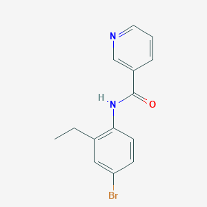 molecular formula C14H13BrN2O B4721330 N-(4-bromo-2-ethylphenyl)pyridine-3-carboxamide 