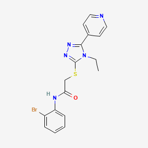 molecular formula C17H16BrN5OS B4721538 N-(2-bromophenyl)-2-{[4-ethyl-5-(pyridin-4-yl)-4H-1,2,4-triazol-3-yl]sulfanyl}acetamide CAS No. 585562-93-2