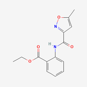 molecular formula C14H14N2O4 B4721671 ethyl 2-(5-methyl-1,2-oxazole-3-amido)benzoate 