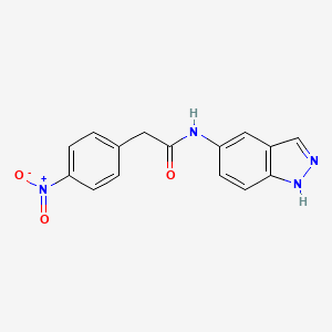 molecular formula C15H12N4O3 B4721847 N-(1H-indazol-5-yl)-2-(4-nitrophenyl)acetamide 