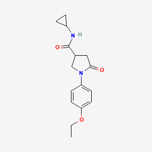 molecular formula C16H20N2O3 B4721900 N-cyclopropyl-1-(4-ethoxyphenyl)-5-oxopyrrolidine-3-carboxamide 