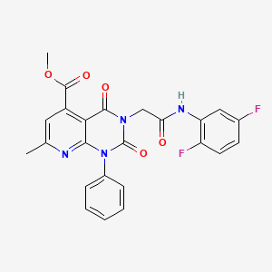 molecular formula C24H18F2N4O5 B4721904 METHYL 3-{[(2,5-DIFLUOROPHENYL)CARBAMOYL]METHYL}-7-METHYL-2,4-DIOXO-1-PHENYL-1H,2H,3H,4H-PYRIDO[2,3-D]PYRIMIDINE-5-CARBOXYLATE 