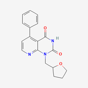 molecular formula C18H17N3O3 B4721906 2-hydroxy-5-phenyl-1-(tetrahydrofuran-2-ylmethyl)pyrido[2,3-d]pyrimidin-4(1H)-one 