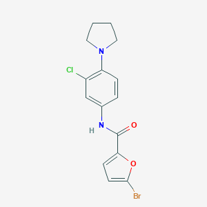 B472193 5-bromo-N-[3-chloro-4-(1-pyrrolidinyl)phenyl]-2-furamide CAS No. 364598-21-0