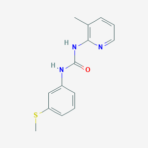 molecular formula C14H15N3OS B4721970 N-(3-METHYL-2-PYRIDYL)-N'-[3-(METHYLSULFANYL)PHENYL]UREA 