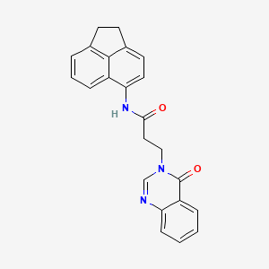 molecular formula C23H19N3O2 B4722092 N-(1,2-dihydroacenaphthylen-5-yl)-3-(4-oxoquinazolin-3(4H)-yl)propanamide 