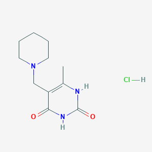 molecular formula C11H18ClN3O2 B4722263 6-methyl-5-(piperidin-1-ylmethyl)-1H-pyrimidine-2,4-dione;hydrochloride 