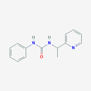 molecular formula C14H15N3O B4722327 N-PHENYL-N'-[1-(2-PYRIDYL)ETHYL]UREA 