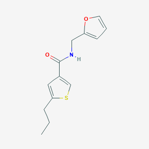 molecular formula C13H15NO2S B4722357 N-[(FURAN-2-YL)METHYL]-5-PROPYLTHIOPHENE-3-CARBOXAMIDE 