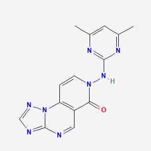 molecular formula C14H12N8O B4722549 7-[(4,6-dimethylpyrimidin-2-yl)amino]pyrido[3,4-e][1,2,4]triazolo[1,5-a]pyrimidin-6(7H)-one 