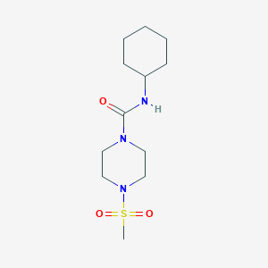 molecular formula C12H23N3O3S B4722616 N-CYCLOHEXYL-4-METHANESULFONYLPIPERAZINE-1-CARBOXAMIDE 