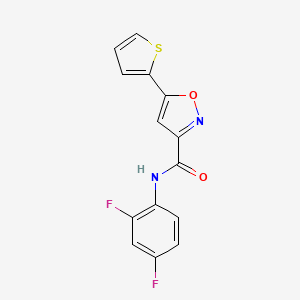 molecular formula C14H8F2N2O2S B4722621 N~3~-(2,4-DIFLUOROPHENYL)-5-(2-THIENYL)-3-ISOXAZOLECARBOXAMIDE 