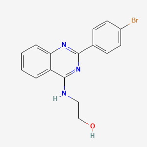molecular formula C16H14BrN3O B4722772 2-{[2-(4-bromophenyl)quinazolin-4-yl]amino}ethan-1-ol 