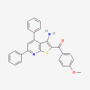 molecular formula C27H20N2O2S B4723072 2-(4-METHOXYBENZOYL)-4,6-DIPHENYLTHIENO[2,3-B]PYRIDIN-3-AMINE 