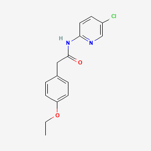 molecular formula C15H15ClN2O2 B4723227 N-(5-chloropyridin-2-yl)-2-(4-ethoxyphenyl)acetamide 