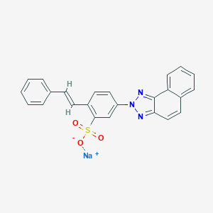 molecular formula C24H16N3NaO3S B047233 Sodium;5-benzo[e]benzotriazol-2-yl-2-(2-phenylethenyl)benzenesulfonate CAS No. 6416-68-8