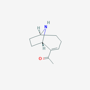 molecular formula C14H19NO5 B047238 1-[(1S,6S)-9-azabicyclo[4.2.1]non-2-en-2-yl]ethanone CAS No. 92142-32-0