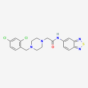 molecular formula C19H19Cl2N5OS B4723849 N-(2,1,3-BENZOTHIADIAZOL-5-YL)-2-[4-(2,4-DICHLOROBENZYL)-1-PIPERAZINYL]ACETAMIDE 