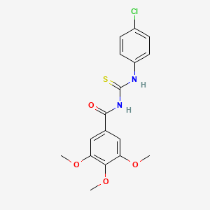 molecular formula C17H17ClN2O4S B4724032 N-[(4-chlorophenyl)carbamothioyl]-3,4,5-trimethoxybenzamide 