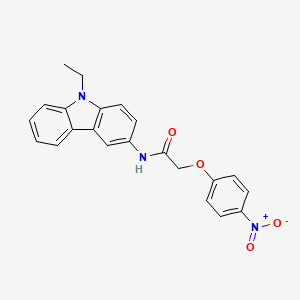 molecular formula C22H19N3O4 B4724297 N-(9-ethylcarbazol-3-yl)-2-(4-nitrophenoxy)acetamide 