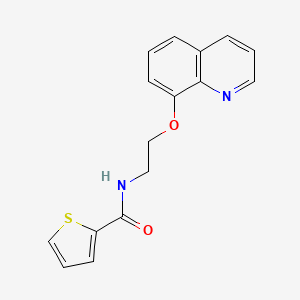 molecular formula C16H14N2O2S B4724307 N-[2-(quinolin-8-yloxy)ethyl]thiophene-2-carboxamide 