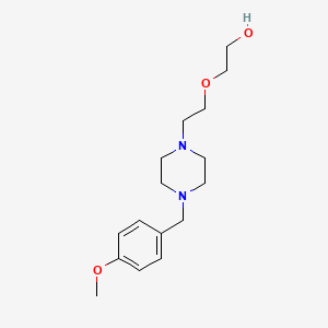 molecular formula C16H26N2O3 B4724601 2-[2-[4-[(4-Methoxyphenyl)methyl]piperazin-1-yl]ethoxy]ethanol 