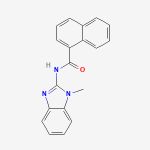 molecular formula C19H15N3O B4724937 N-(1-METHYL-1H-13-BENZODIAZOL-2-YL)NAPHTHALENE-1-CARBOXAMIDE 
