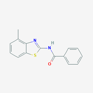 molecular formula C15H12N2OS B472591 N-(4-methyl-1,3-benzothiazol-2-yl)benzamide CAS No. 108619-01-8