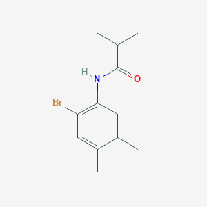molecular formula C12H16BrNO B4726210 N-(2-bromo-4,5-dimethylphenyl)-2-methylpropanamide 