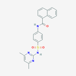 molecular formula C23H20N4O3S B472643 N-(4-{[(4,6-dimethyl-2-pyrimidinyl)amino]sulfonyl}phenyl)-1-naphthamide CAS No. 361158-96-5