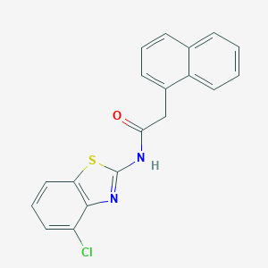 molecular formula C19H13ClN2OS B472686 N-(4-chloro-1,3-benzothiazol-2-yl)-2-(1-naphthyl)acetamide CAS No. 324758-41-0