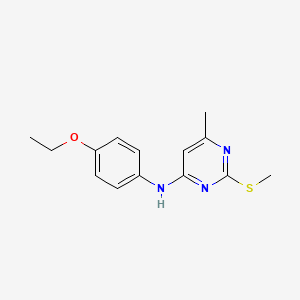 molecular formula C14H17N3OS B4727173 N-(4-Ethoxyphenyl)-6-methyl-2-(methylsulfanyl)pyrimidin-4-amine 