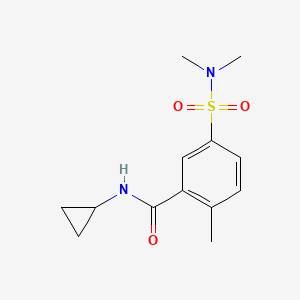 molecular formula C13H18N2O3S B4727218 N-cyclopropyl-5-(dimethylsulfamoyl)-2-methylbenzamide 