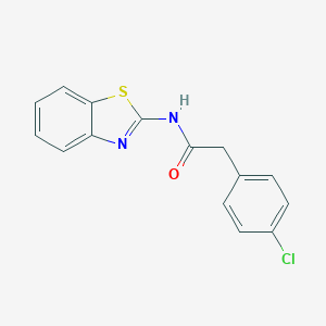 molecular formula C15H11ClN2OS B472722 N-(1,3-benzothiazol-2-yl)-2-(4-chlorophenyl)acetamide CAS No. 333433-38-8