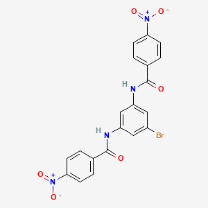 molecular formula C20H13BrN4O6 B4727359 N-[3-bromo-5-[(4-nitrobenzoyl)amino]phenyl]-4-nitrobenzamide 