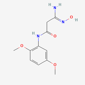 molecular formula C11H15N3O4 B4727561 N-(2,5-DIMETHOXYPHENYL)-2-[(Z)-N'-HYDROXYCARBAMIMIDOYL]ACETAMIDE 