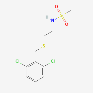 molecular formula C10H13Cl2NO2S2 B4727753 N-{2-[(2,6-dichlorobenzyl)sulfanyl]ethyl}methanesulfonamide 