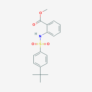 molecular formula C18H21NO4S B472784 Methyl 2-[(4-tert-butylphenyl)sulfonylamino]benzoate CAS No. 305374-37-2