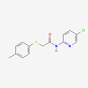 molecular formula C14H13ClN2OS B4727947 N-(5-chloropyridin-2-yl)-2-[(4-methylphenyl)sulfanyl]acetamide 