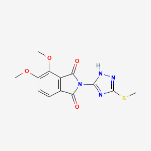 molecular formula C13H12N4O4S B4728005 4,5-dimethoxy-2-(3-methylsulfanyl-1H-1,2,4-triazol-5-yl)isoindole-1,3-dione 