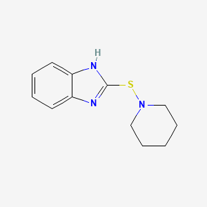 molecular formula C12H15N3S B4728092 Piperidine, 1-(1H-benzimidazol-2-ylthio)- CAS No. 25369-84-0