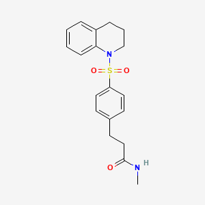 molecular formula C19H22N2O3S B4728184 N-METHYL-3-[4-(1,2,3,4-TETRAHYDROQUINOLINE-1-SULFONYL)PHENYL]PROPANAMIDE 