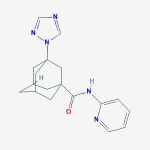 molecular formula C18H21N5O B4728187 N-(2-PYRIDYL)-3-(1H-1,2,4-TRIAZOL-1-YL)-1-ADAMANTANECARBOXAMIDE 